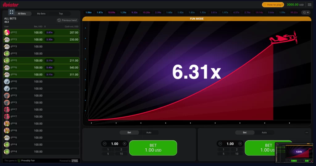 4rabet Aviator Game Interface
